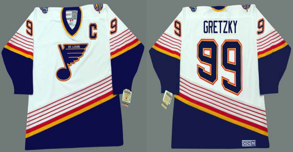 2019 Men St.Louis Blues #99 Gretzky white CCM NHL jerseys->st.louis blues->NHL Jersey